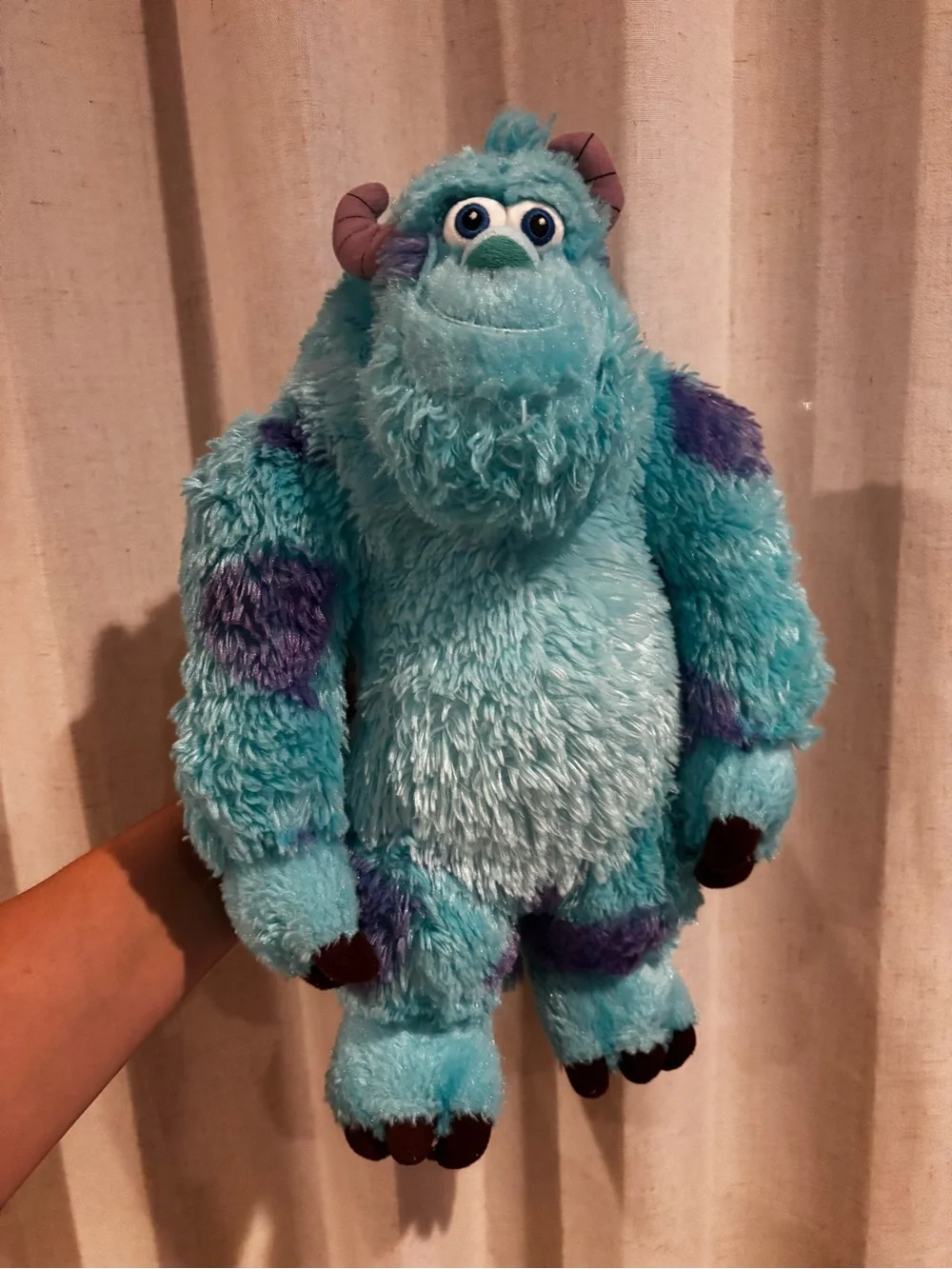 Disney Sulley Plush Toy - Light Blue & Purple Spots
