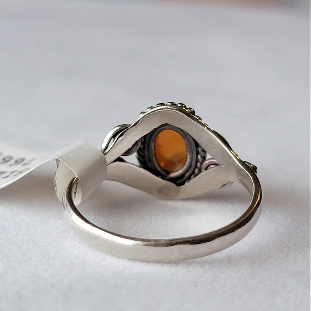 925 Sterling Silver carnelian dahlia