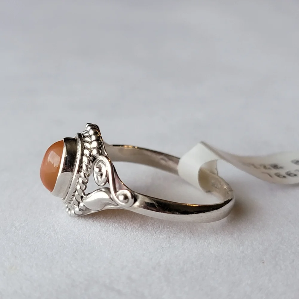 925 Sterling Silver carnelian dahlia