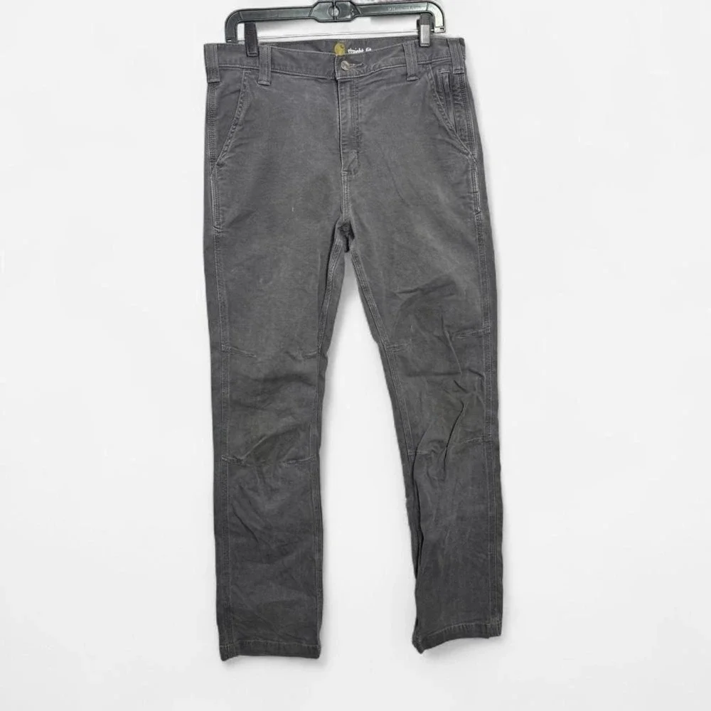 Carhartt Straight Fit Work Pants Gray 33x32 Utility Canvas Carpenter Workwear‎