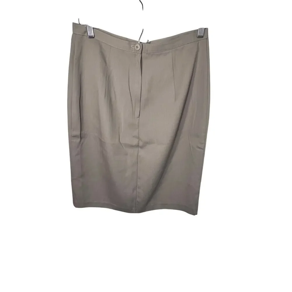 Michele NY Vintage‎ Womens Size 10 Woolblend Minimalist Lined Pencil Midi Skirt