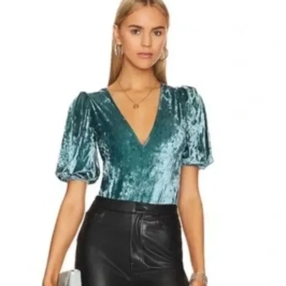 Free People Don’t You Wish Bodysuit Deep Teal size XS