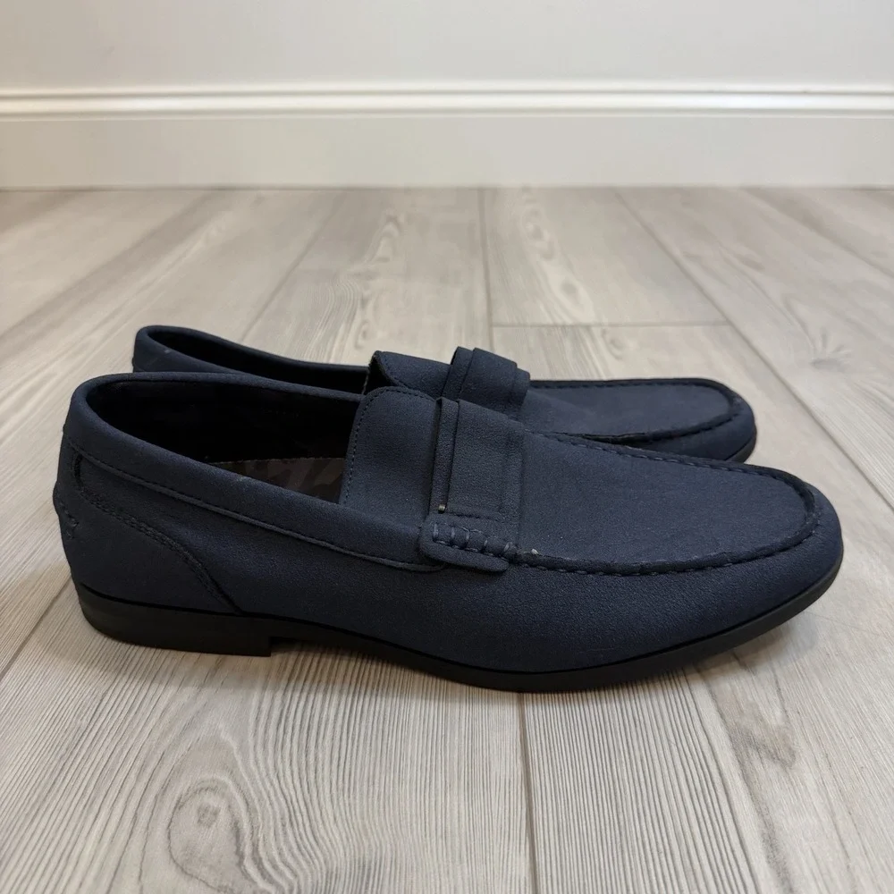 Kenneth Cole Reaction Estate 2.0 Belt Loafer Men's Navy Blue‎ Driving Style 10.5