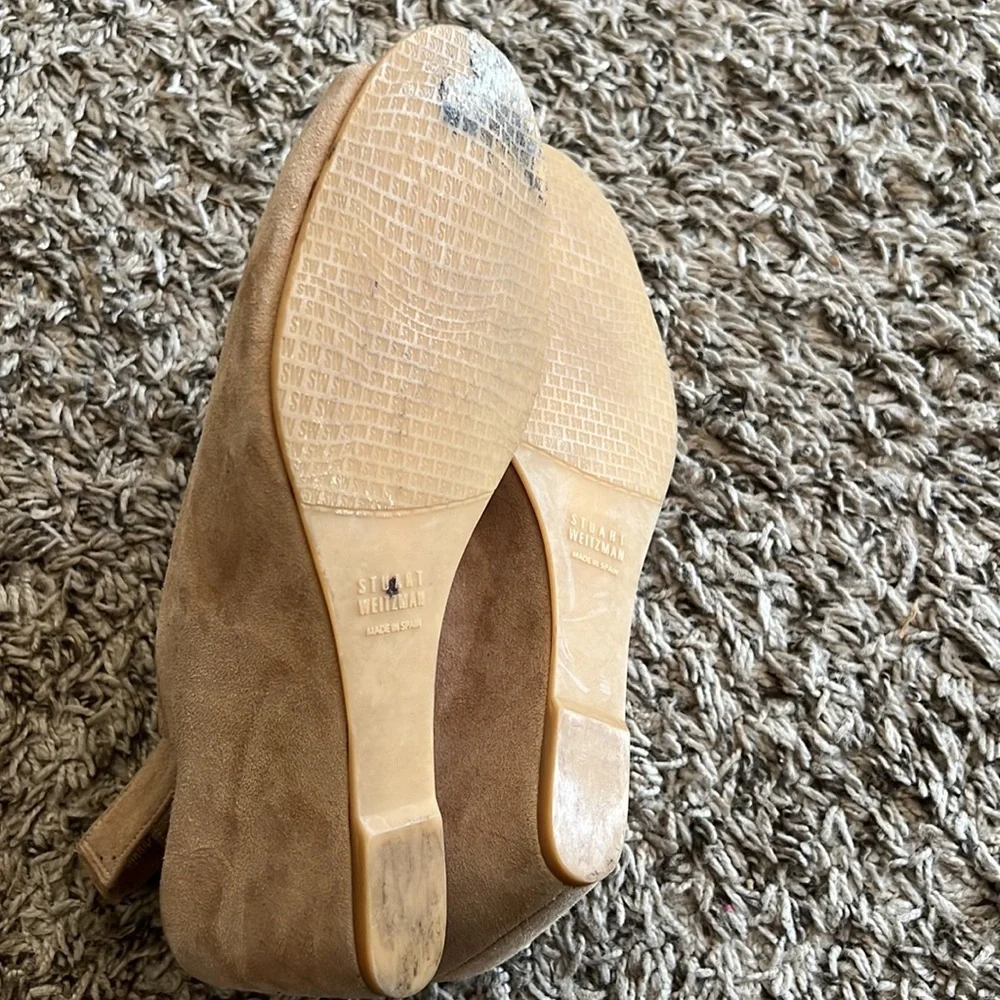STUART‎ WEITZMAN Suede Wedge Sandals Size 9
