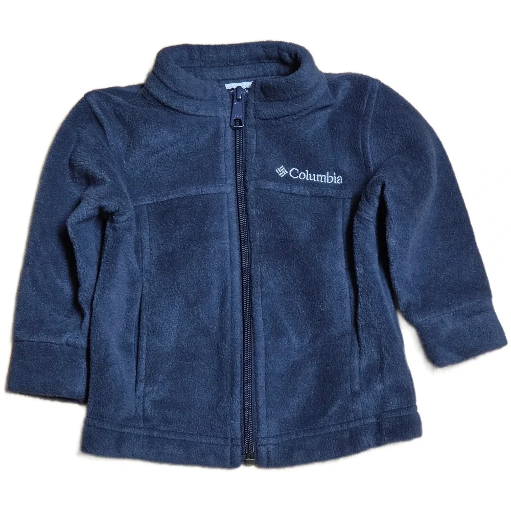 Columbia‎ Sportswear Company Fleece Jacket Boy's Size 6-12 Months Blue Full Zip
