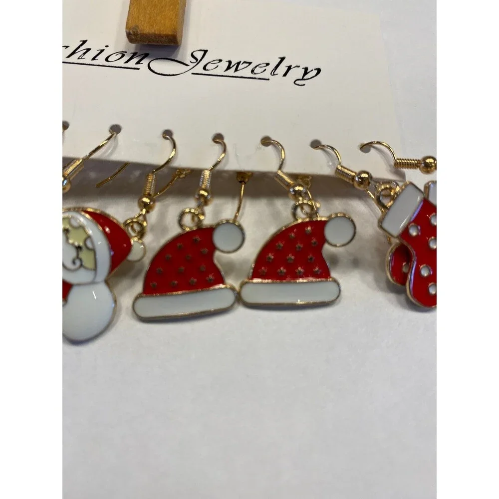 Christmas‎ Jewelry Earrings Santa St Nick Mittens Stocking Stuffer Gift for Her