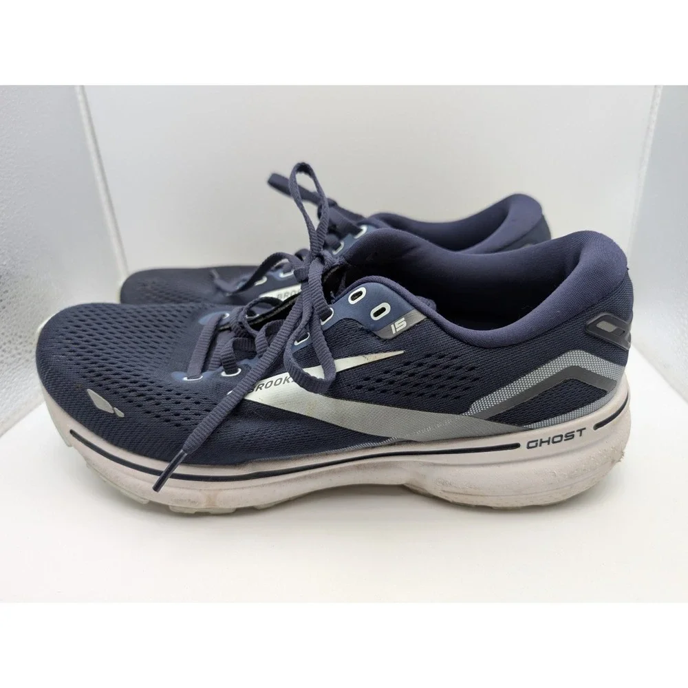 Brooks Womens Ghost‎ 15 Running Shoes 10B Navy Athletic Walking