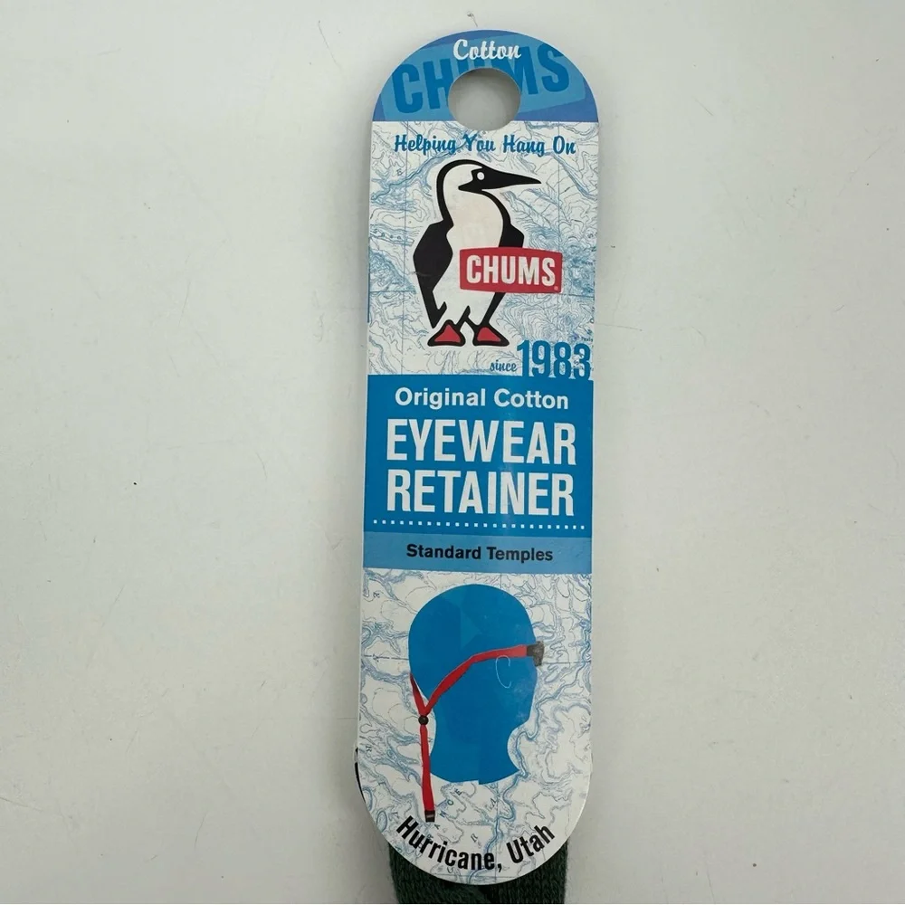 CHUMS Original Cotton Eyewear Retainer Standard Temples Unisex NEW RED