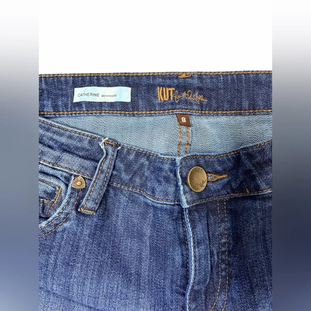 Kut from the Kloth Catherine Slim Boyfriend Jeans Dark Wash Size 8