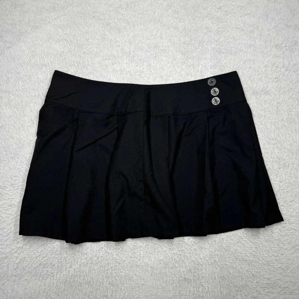Hot Topic Black Pleated Skirt Goth Emo w/ Buttons Side Zip Women's Size 3XL
