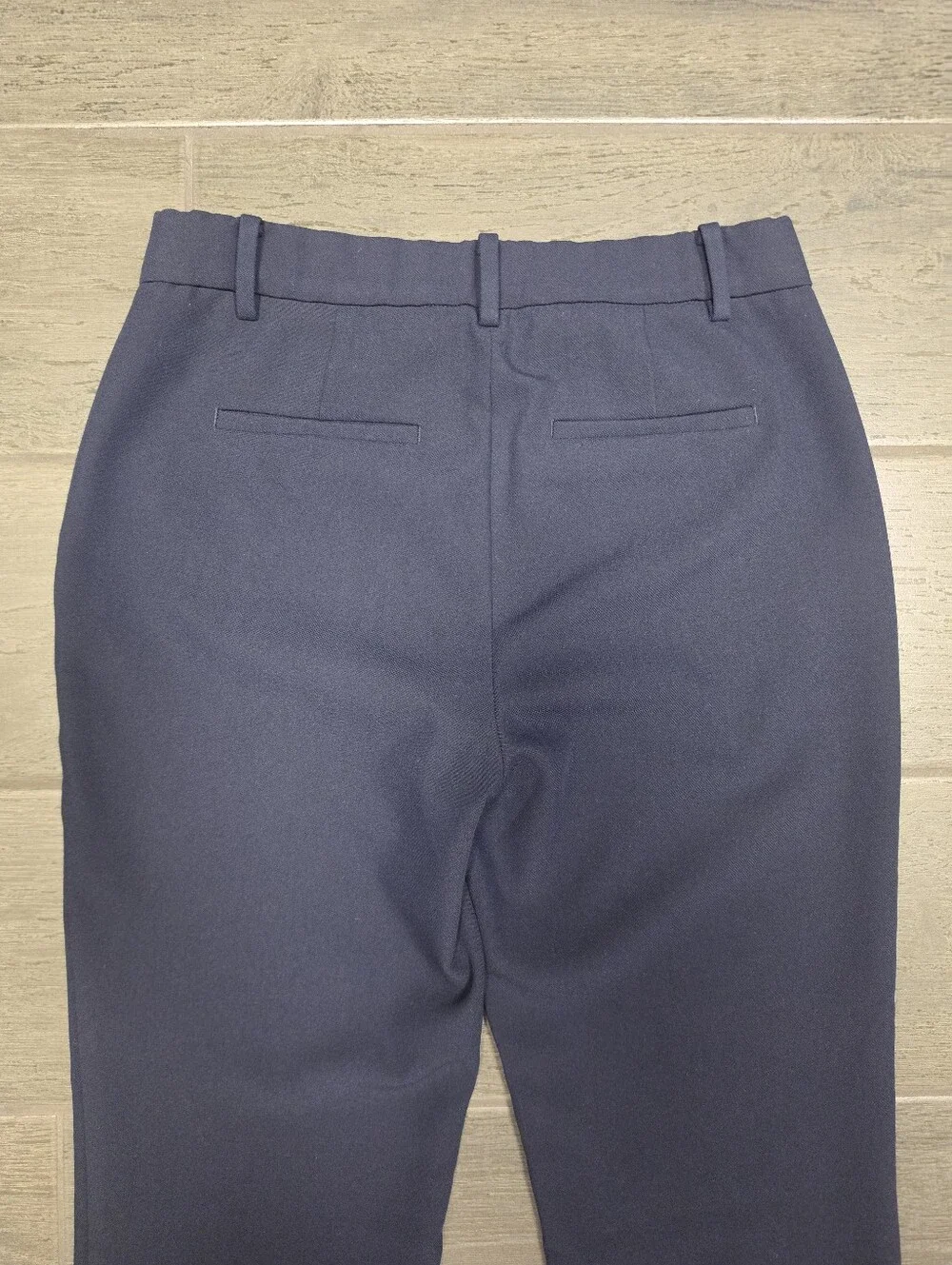 TALBOTS Cambridge Pull On Dress Pants 2 Navy Blue Stretch Straight Leg