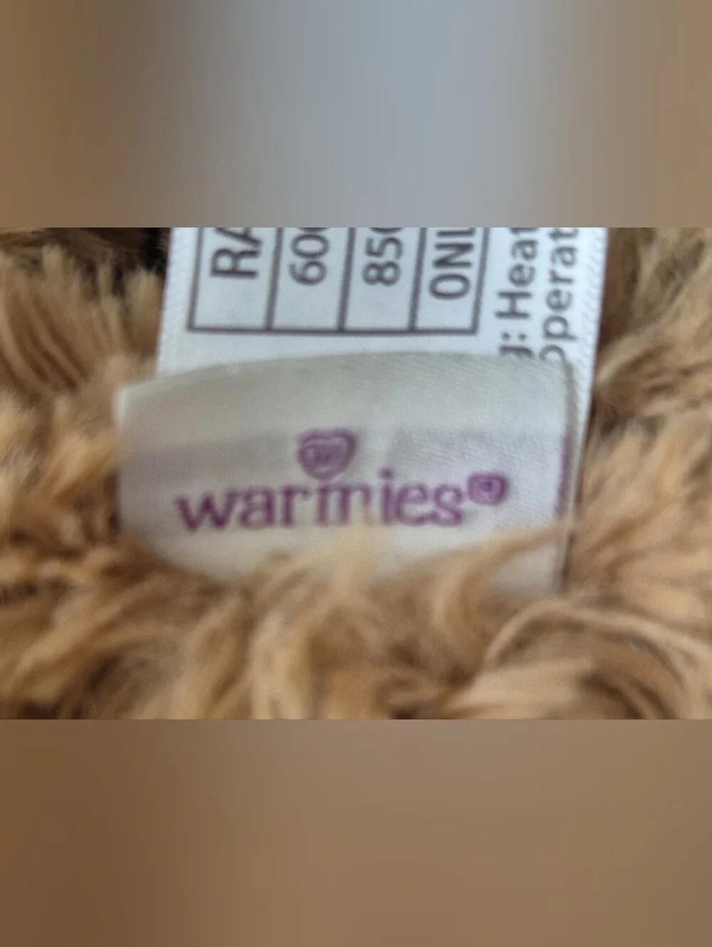 Warmies never brown clean