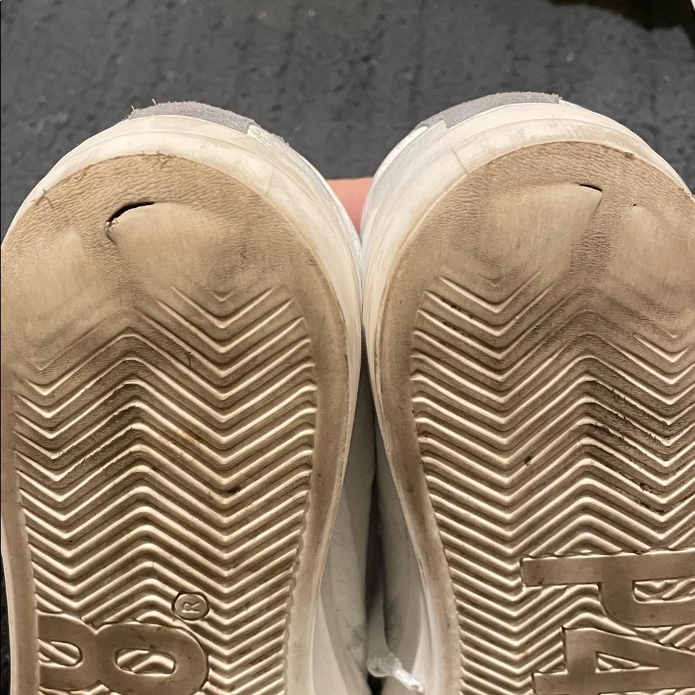 P448 Cream and Gray Casual Sneakers Platforms 42