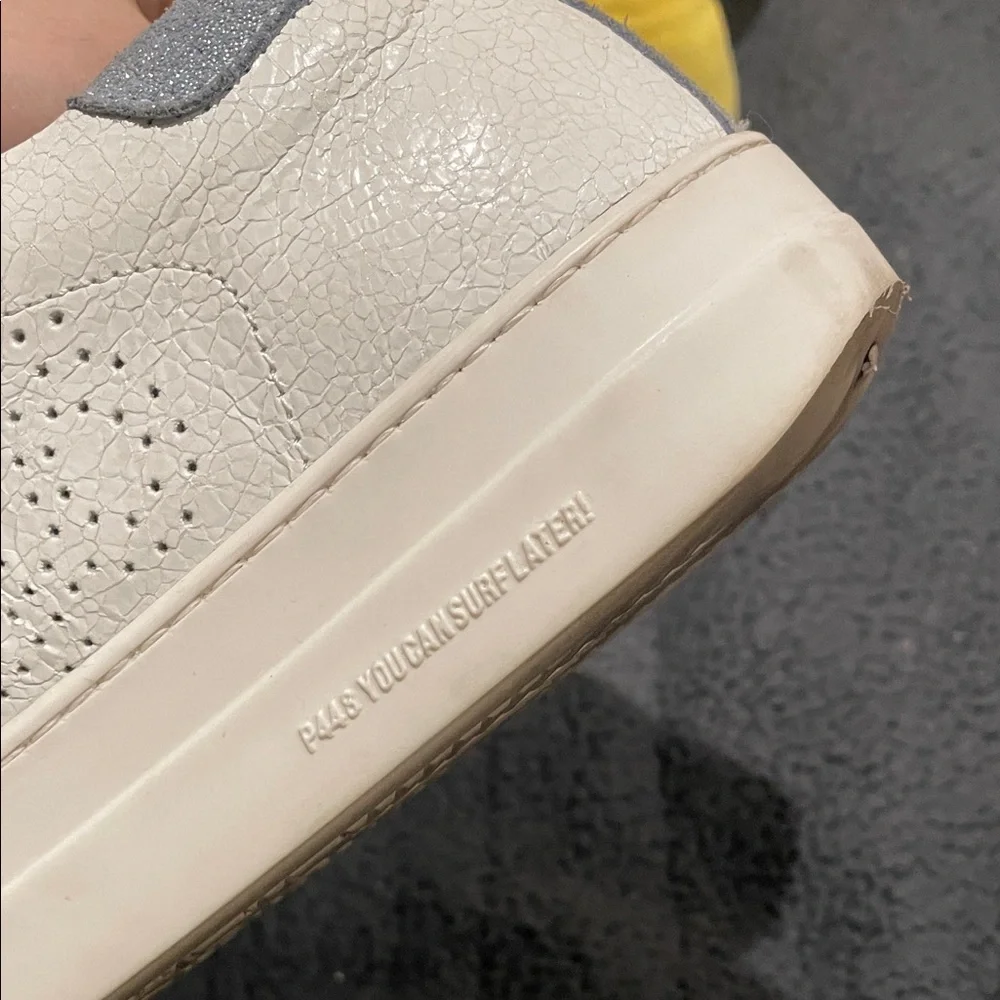 P448 Cream and Gray Casual Sneakers Platforms 42
