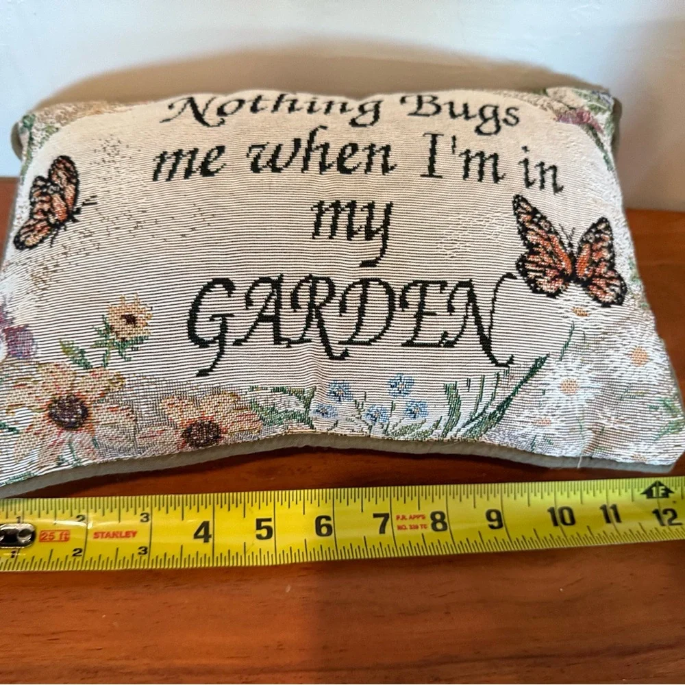 Vintage ‎ Decorative Garden Pillow with Butterfly Design