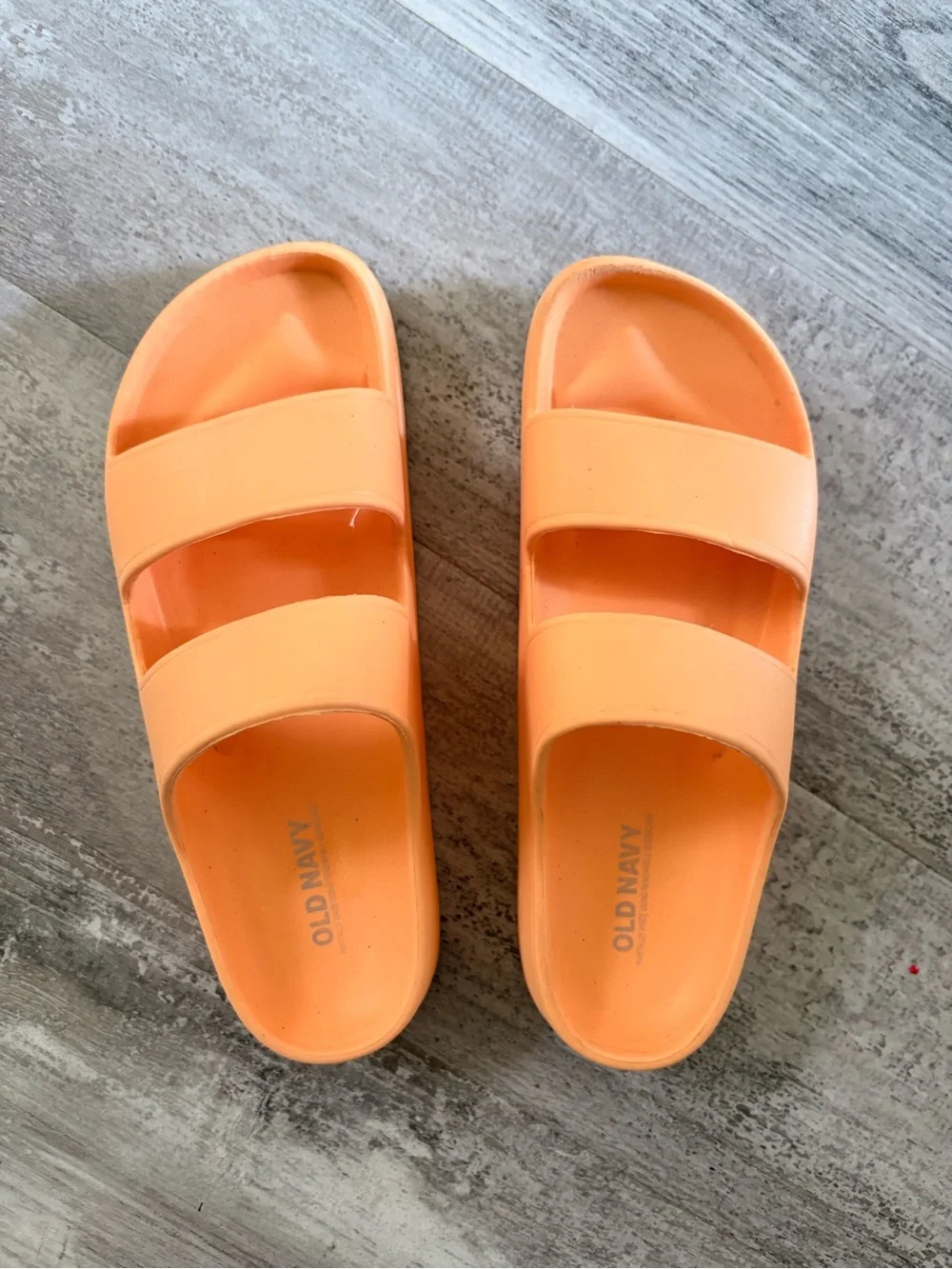 Old Navy Orange Dual-Strap Slide Sandals