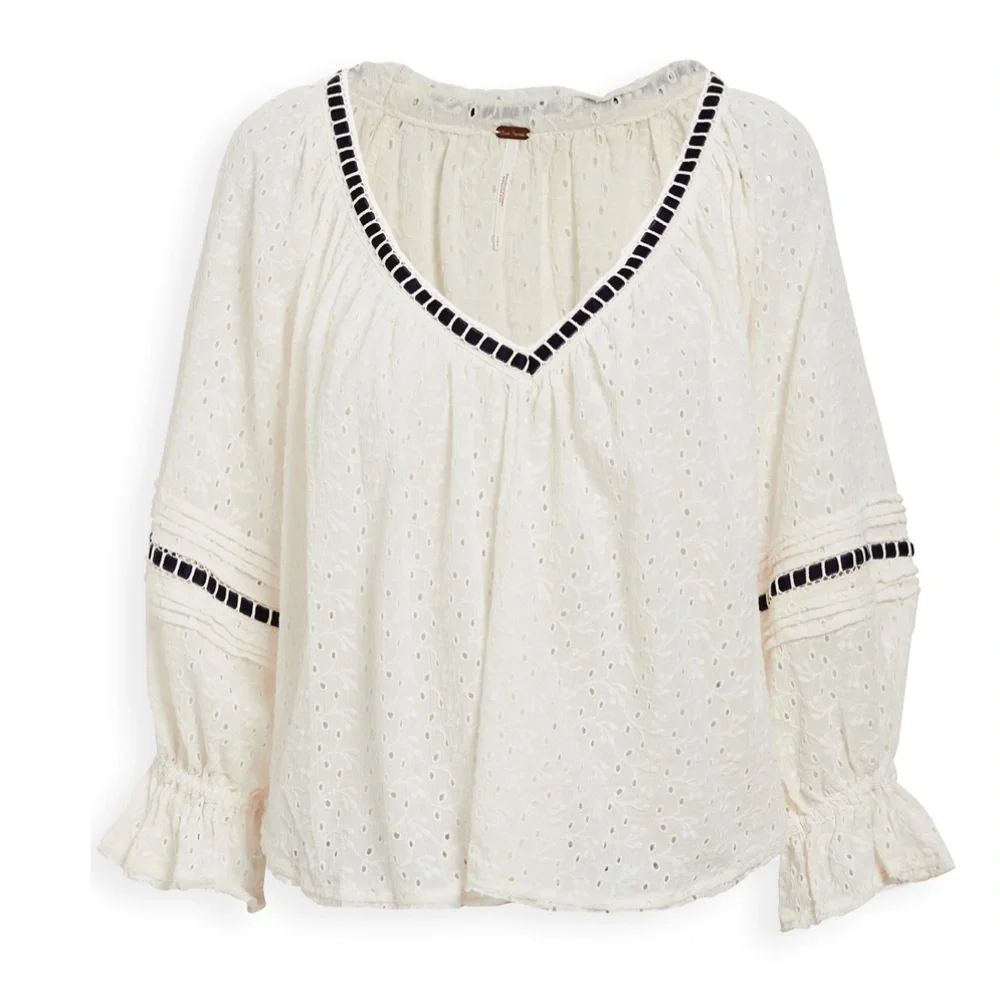 Free People Darcy Eyelet Blouse