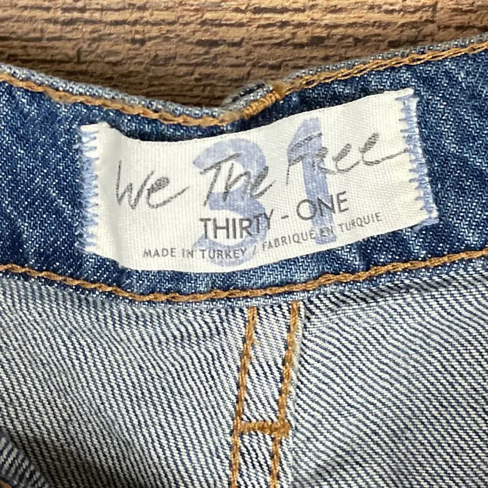 We The Free People New Dawn Flare Jeans High Waist Belgrade Blue SZ 31 NWT