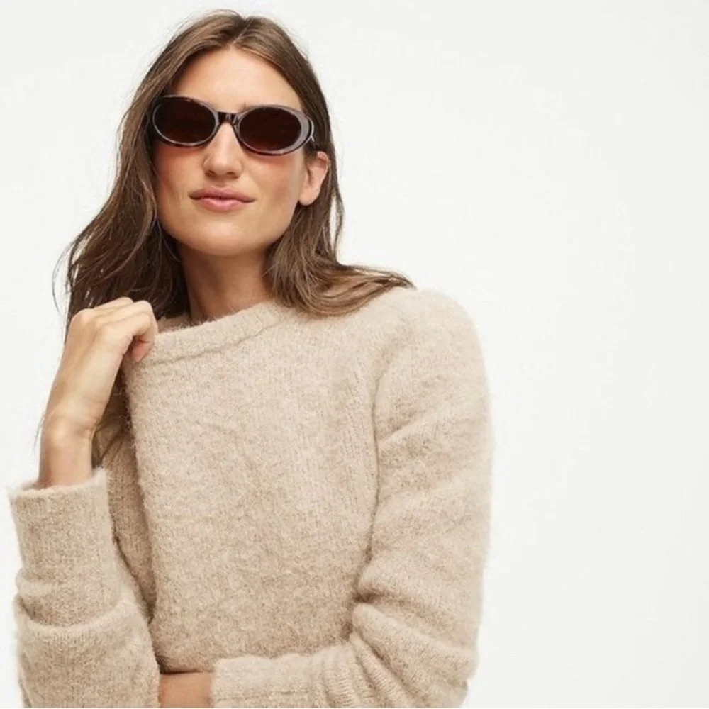 J Crew Puff Sleeve Alpaca Sweater Size S
