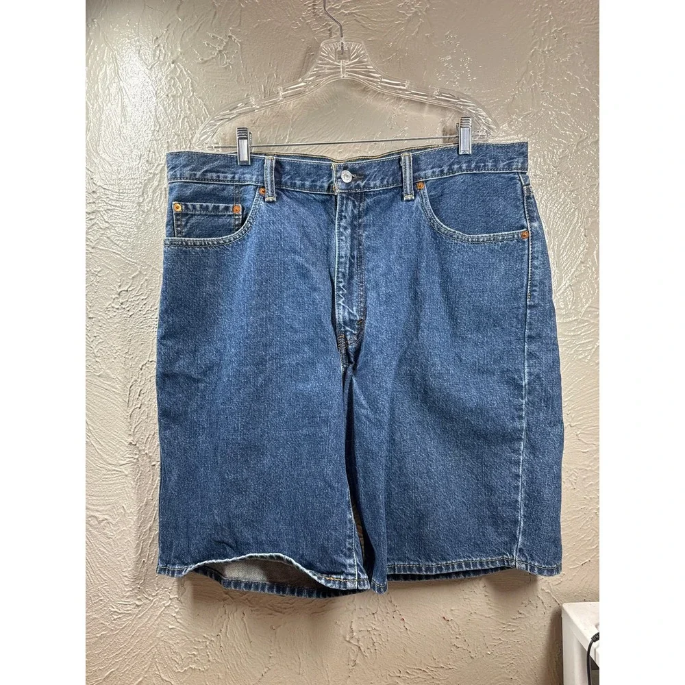 VTG Y2K Levi's 550 Jean Shorts Mens 3 Blue Relaxed Loose Fit Red Tab Denim Sz 40
