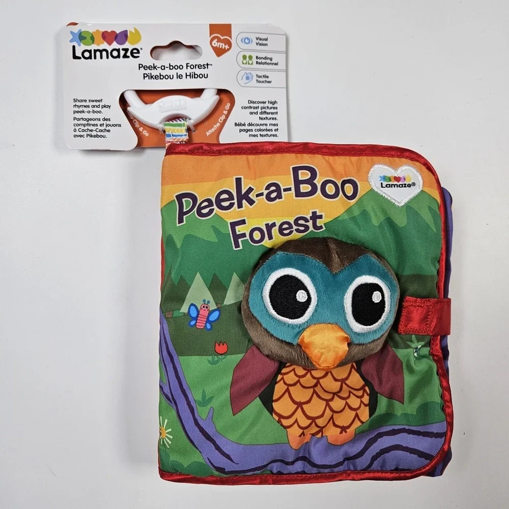 Lamaze Peek-A-Boo Forest Cloth‎ Book Baby Soft Sensory Development Activity Toy