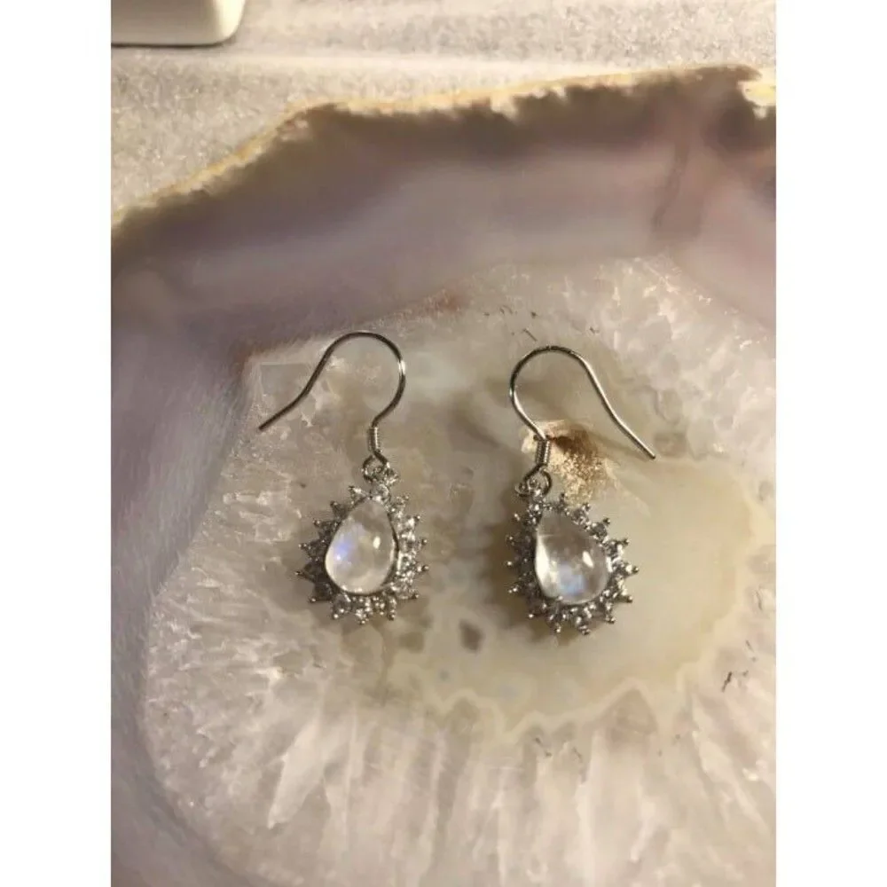 Moonstone Dangle Earrings