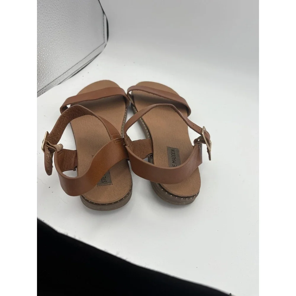 Steve Madden‎ Shoes Womens Size 10 Brown Tesa Strappy Sandals Ankle Strap Flat