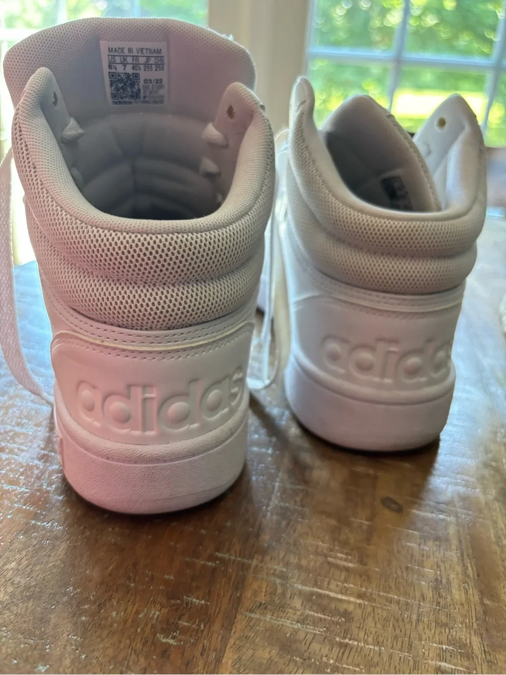 adidas Hoops 3 Mid Sneakers – White – Women’s 8.5