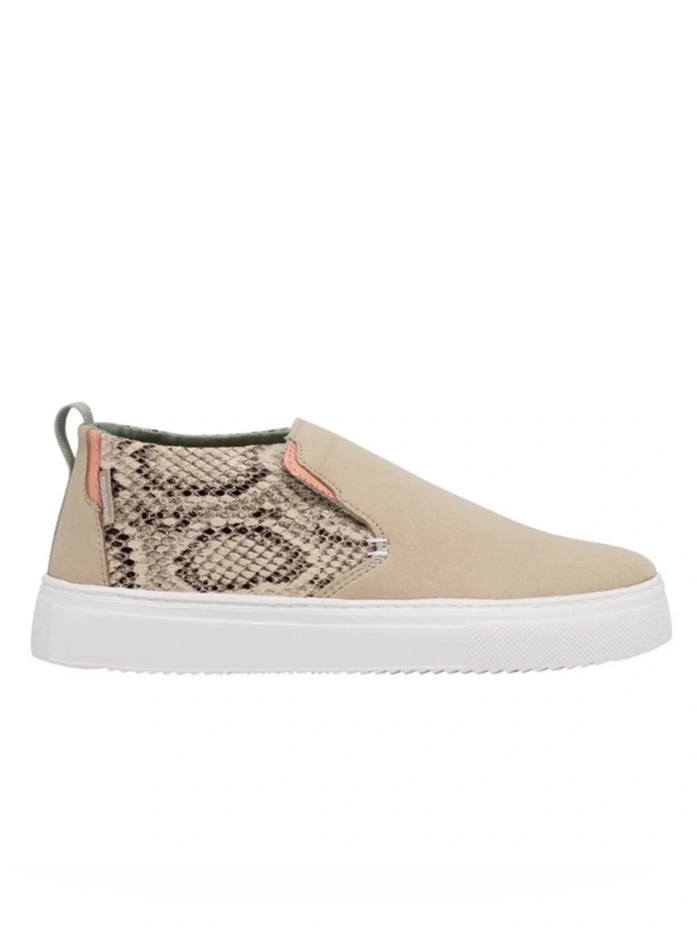 Hey Dude Peyton Women's Slip-on Shoe in Snake Beige Size 8