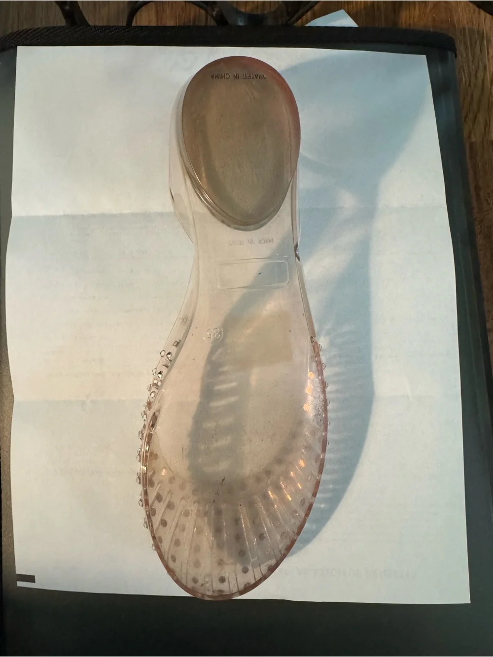 Stuart Weitzman transparent jelly