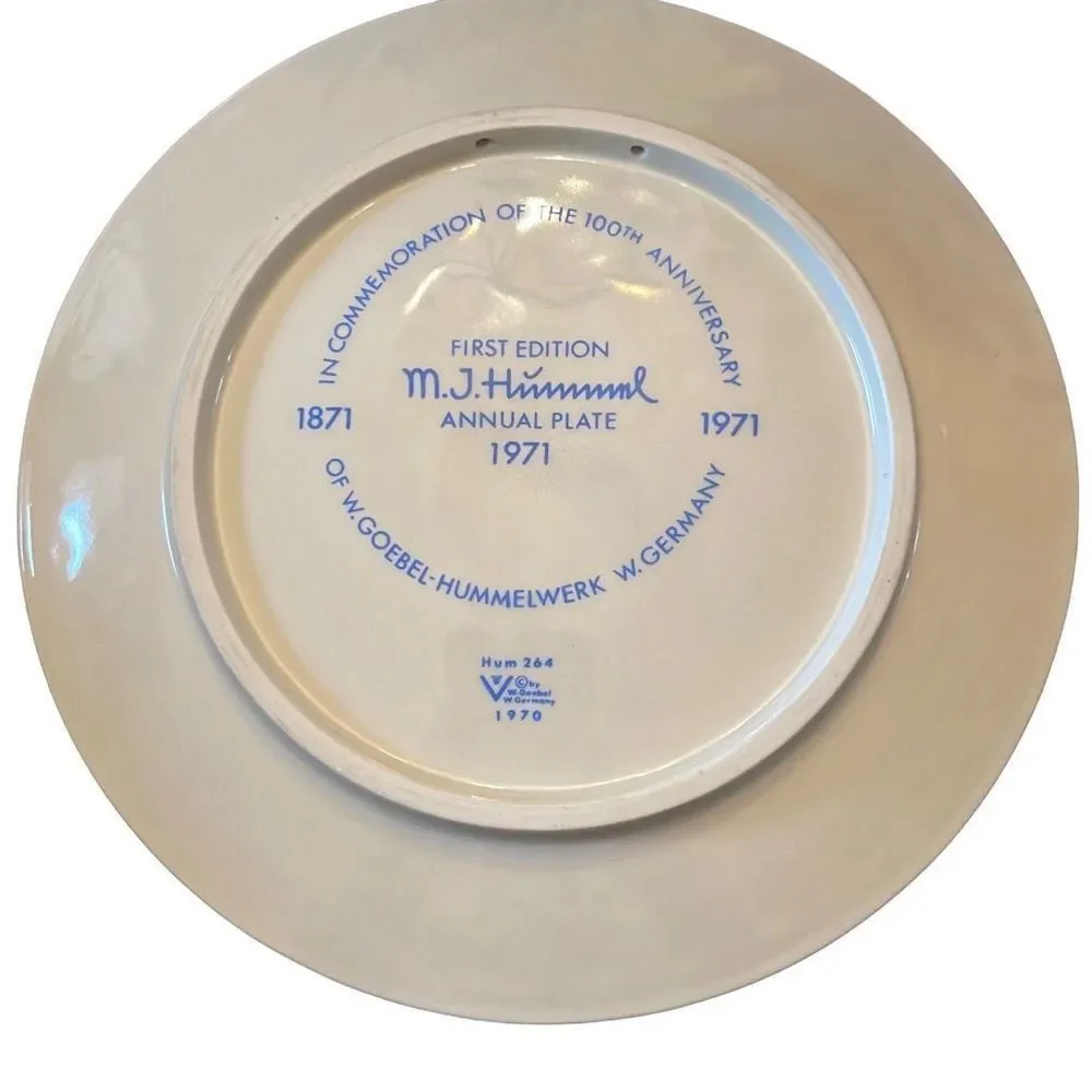 1971 Hummel 1st Annual Vintage Decorative Angel Plate Goebel‎