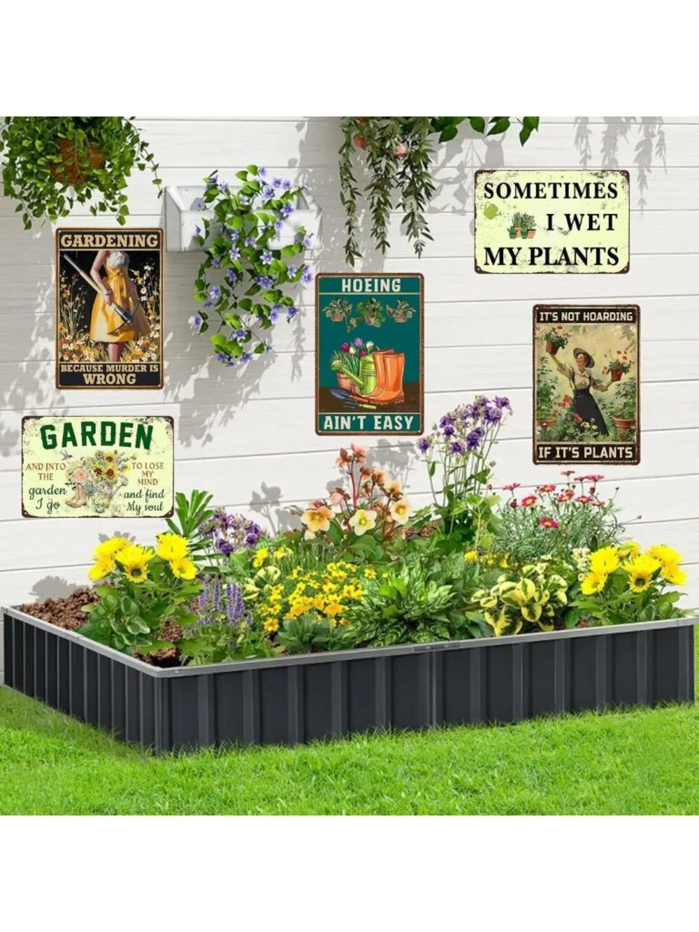 Unique Metal Garden Decor - Funny Outdoor Signs, Perfect Gift for Plant Lovers