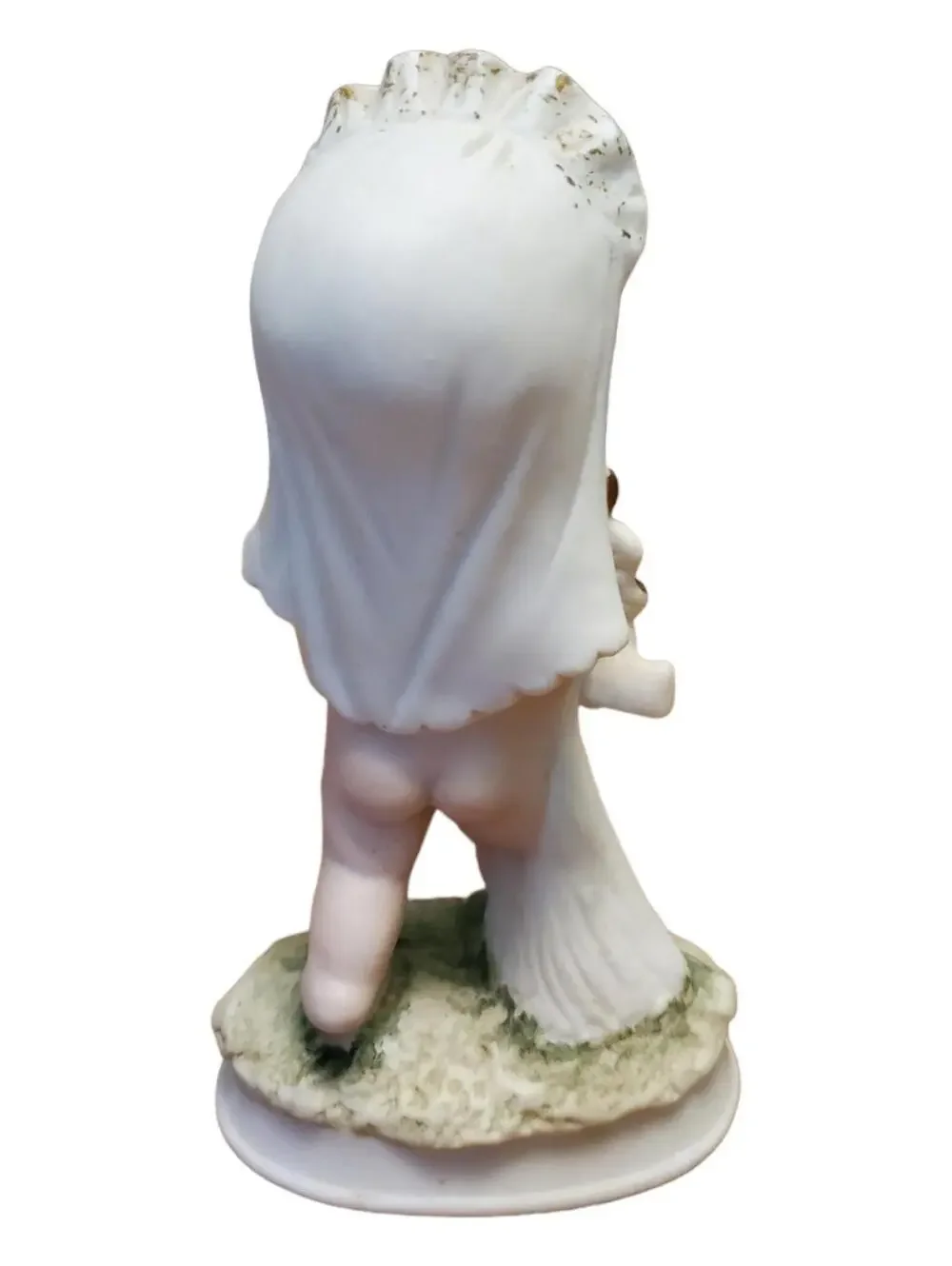Lefton birthday month angel, June bride, Vintage girl figurine, tagged, kw331