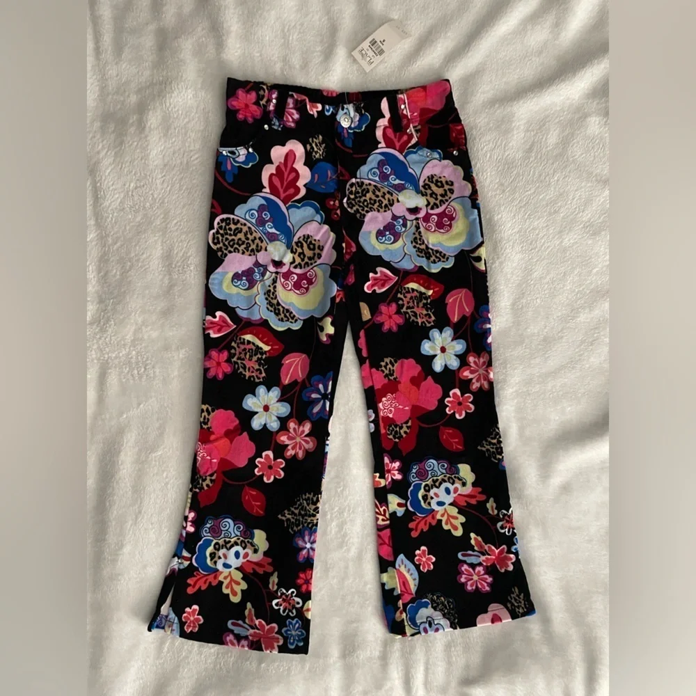 The Children's Place Floral Pink and cheetah print flare pants
