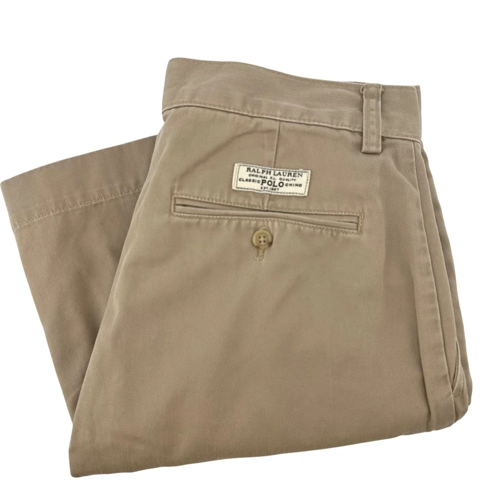 Polo Ralph Lauren Prospect Short Mens 31 Khaki Tan Cotton Classic Chino W155967