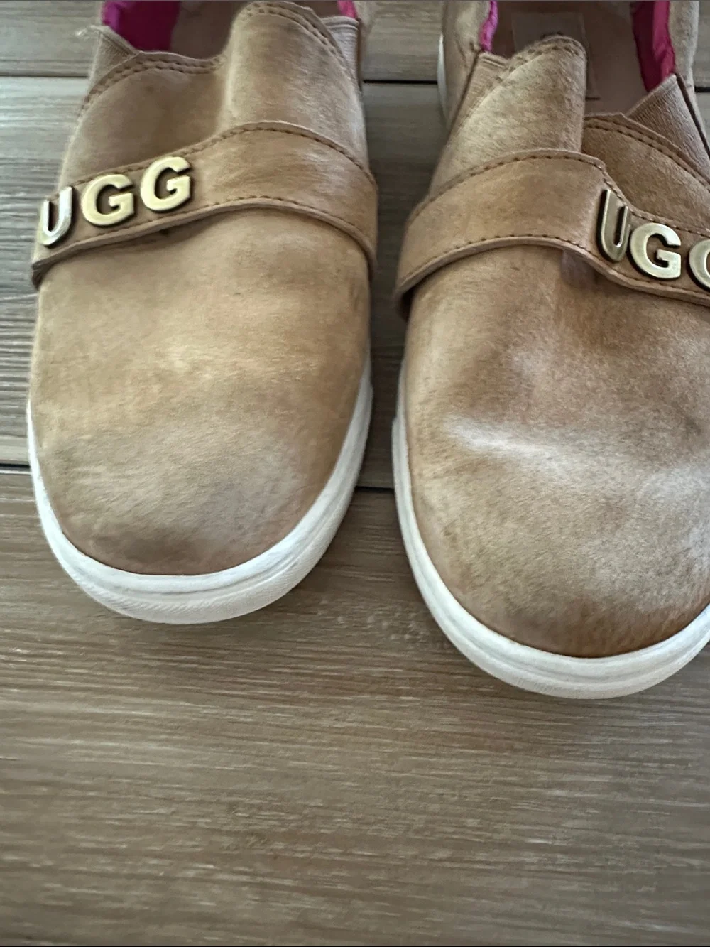 UGG Kitlyn Logo Charm Suede Loafers 9.5