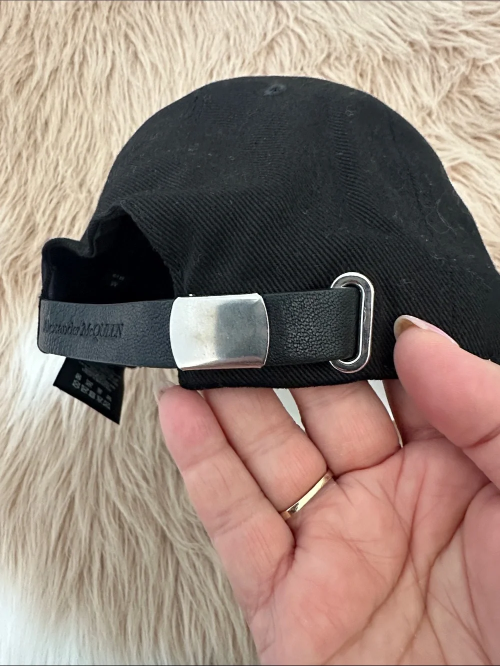 Alexander McQueen black and white cap