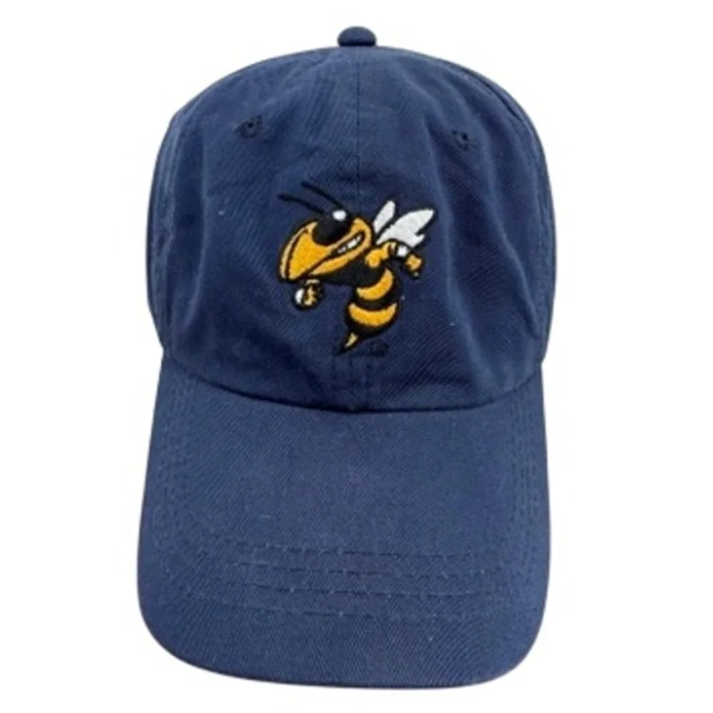 Georgia Tech Yellow Jackets Hat Cap Men OSFM Navy Blue Embroidered Dad‎ Hat