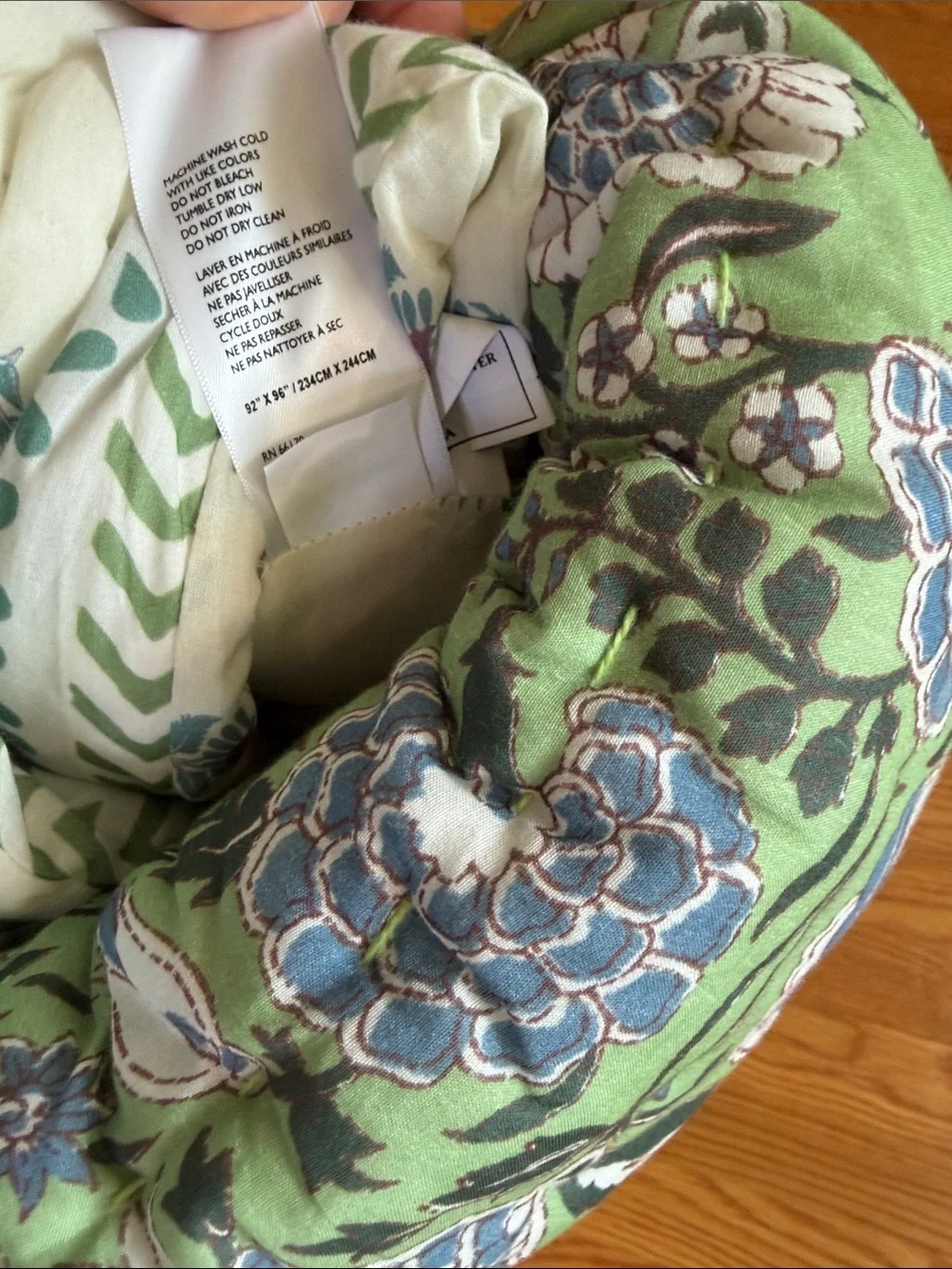 Anthropologie green floral
