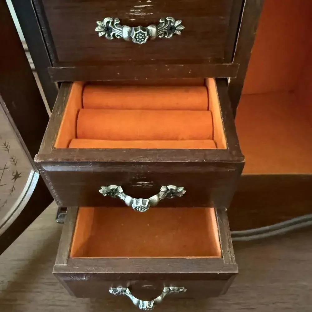 Vintage Wooden Jewelry Box/Cabinet