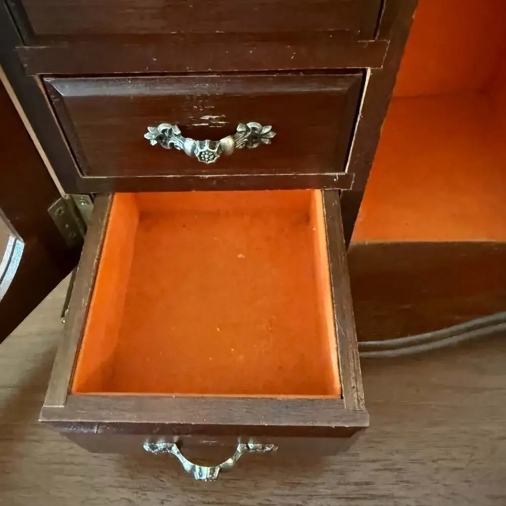 Vintage Wooden Jewelry Box/Cabinet