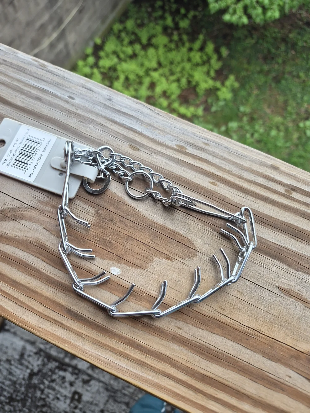 Hamilton Sterling Metal Prong Training Collar // Size Small