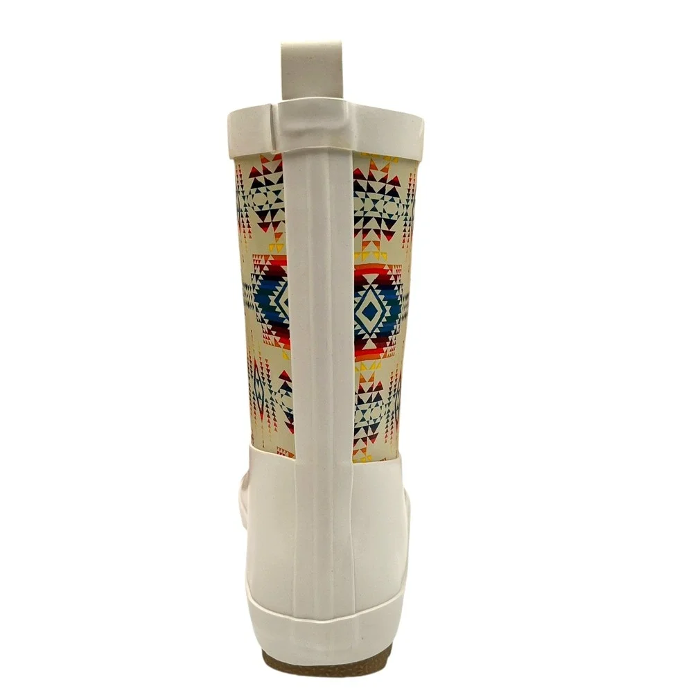 Pendleton Tucson Little‎ Boys Rubber Mid-Calf Rain Boots Size 11/12 Beige-Multi