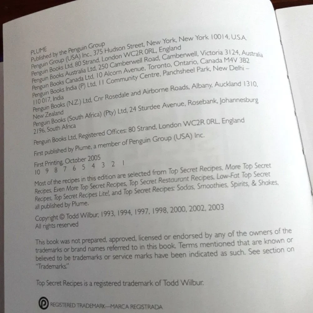 Todd Wilbur cookbook 2005