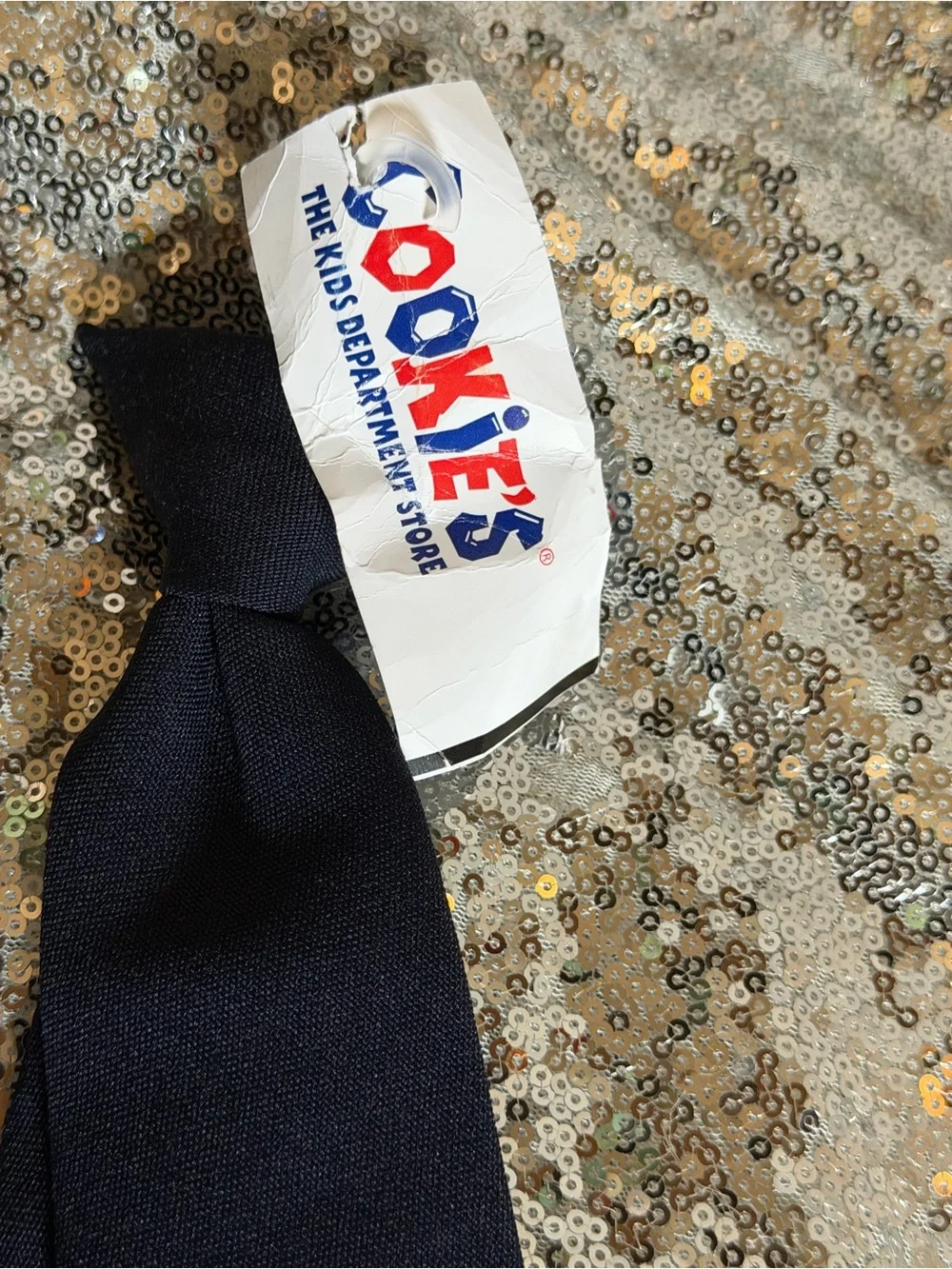 Cookies Uniform Boys Navy Blue Clip On Tie
