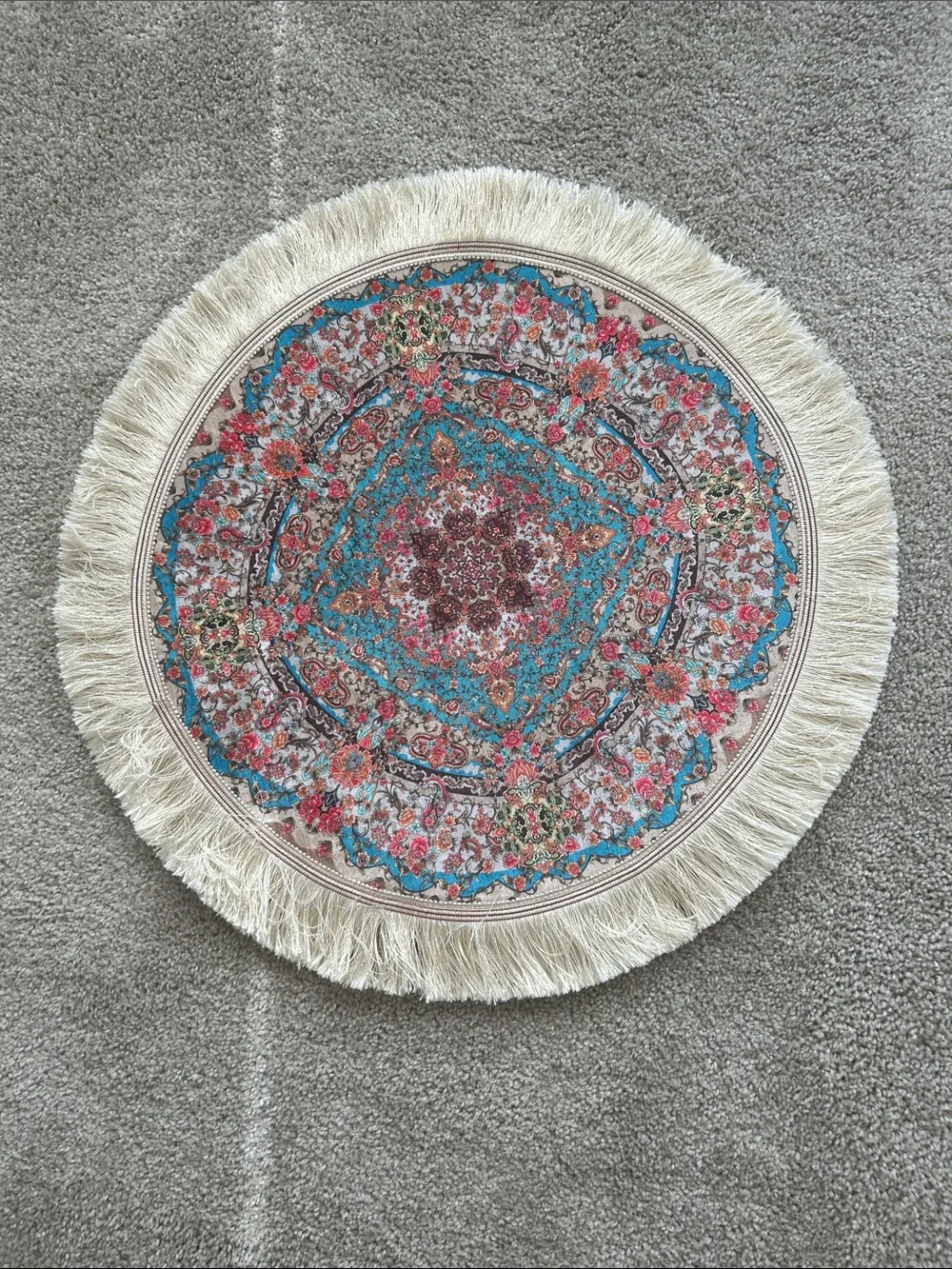 Round Bohemian Turkish Silk carpet