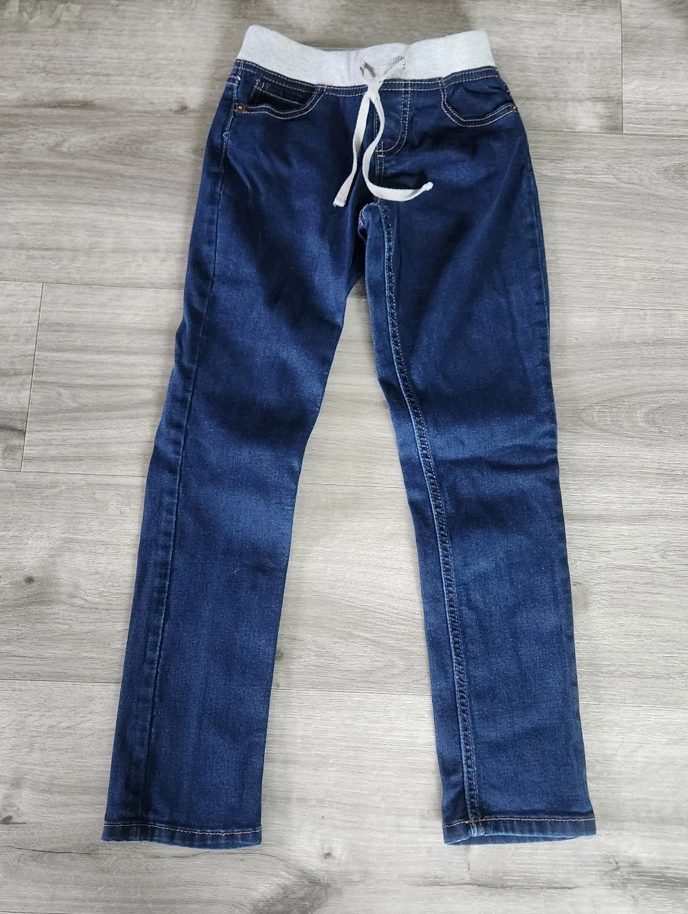 Justice Dark Wash with Sweat Band Super Skinny Size 8 NWOT