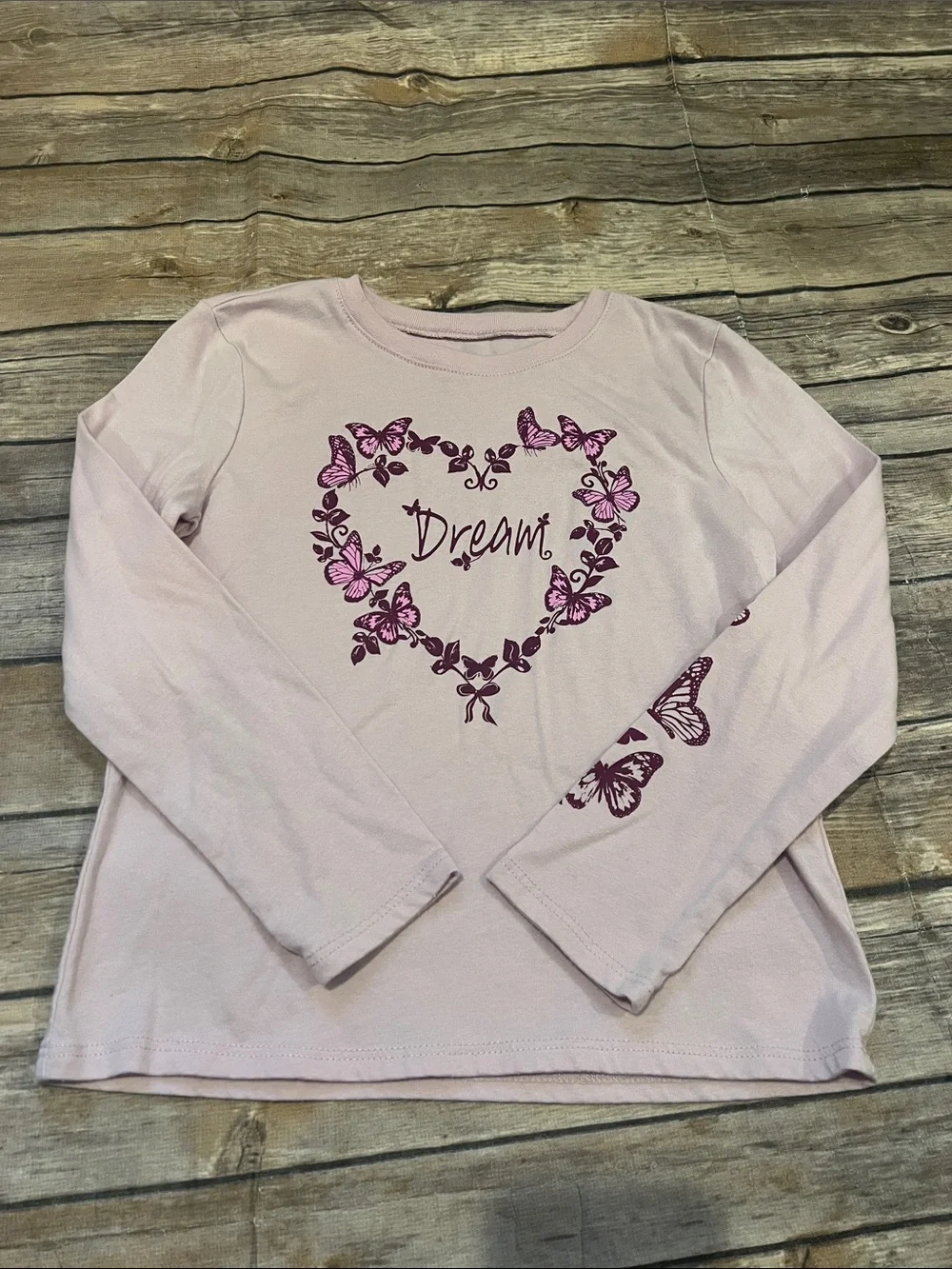 The Children’s Place Girls Size S (5/6) Dream Long Sleeve Shirt with Butterflies