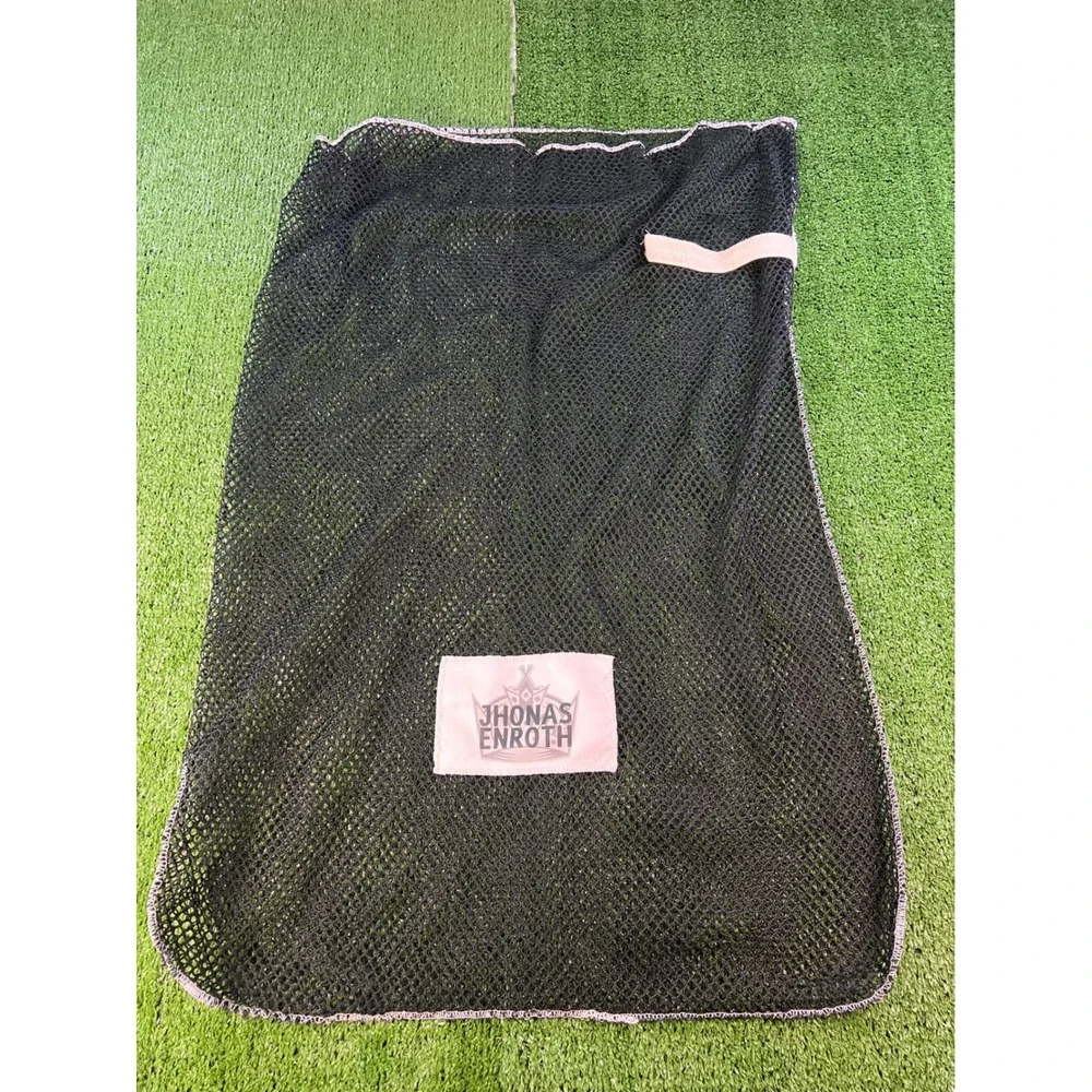 Jhonas Enroth Black‎ Mesh Laundry Bag Gym Bag Sports Equipment Storage Carryall