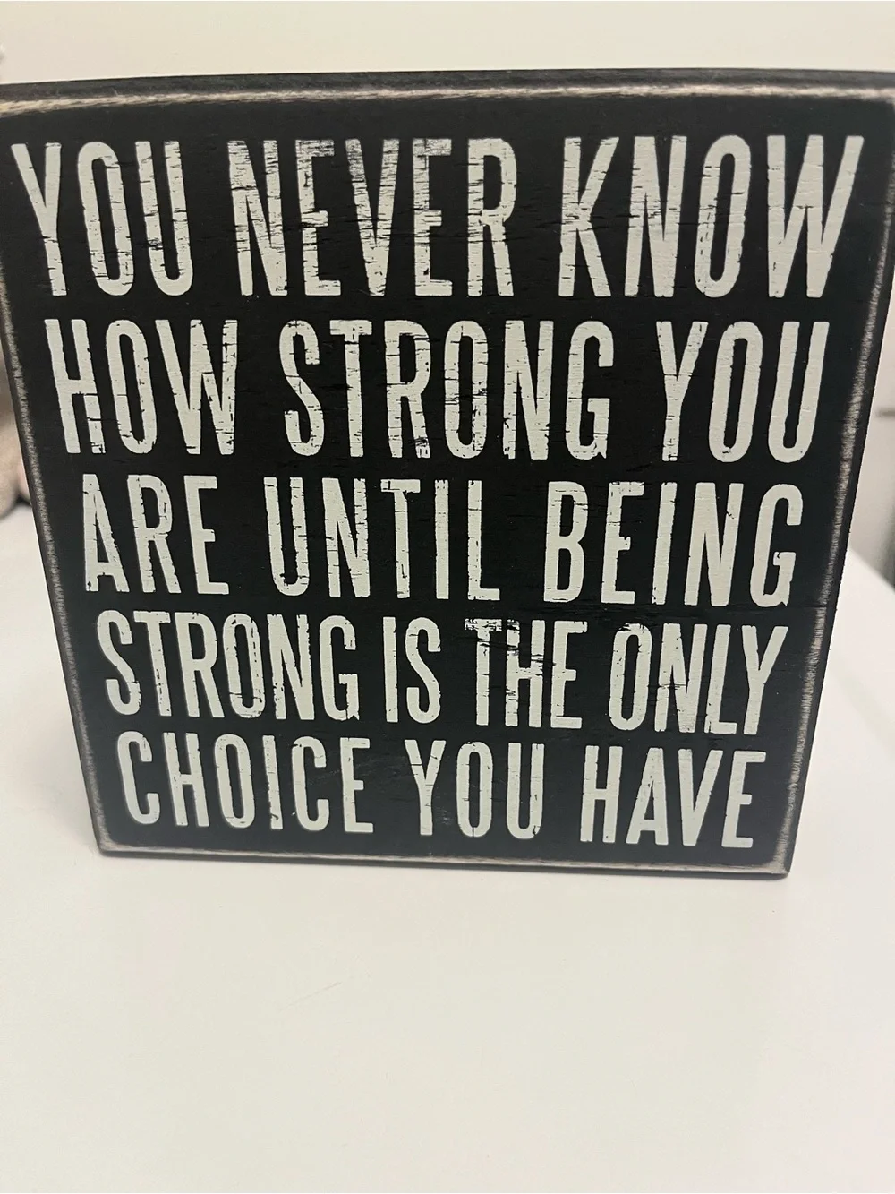 Inspirational Black & White Wall Plaque - 'You Never Know'